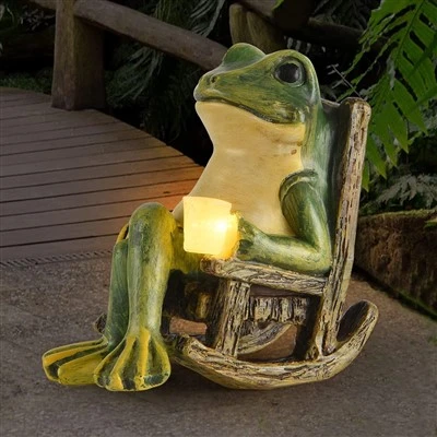 Miniatűr béka napelemes kerti lámpák