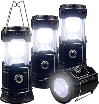 Hordozható LED Camping Lantern Solar USB újratölthető LED zseblámpa